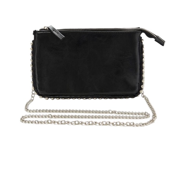 NWOT Studded Faux Leather Crossbody - Picture 1 of 3